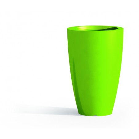 Polymer Vase Monacis Prisma Round Green - Ø 33 cm. - h 50cm.