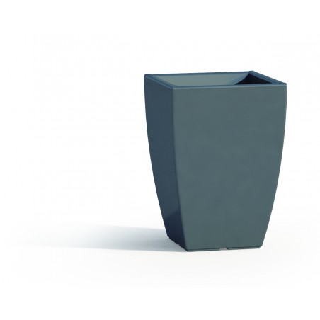 Gray Monacis Prisma Square Polymer Vase - cm 33X33 - h 50 cm.