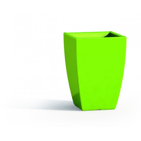 Polymer Vase Monacis Prisma Square Green - cm 33X33 - h 50 cm.