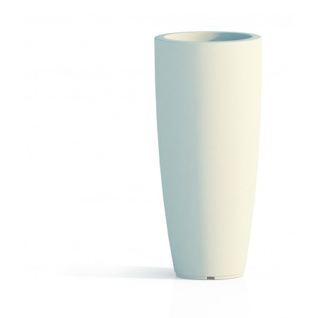 Polymer Vase Monacis Stilo Round White - Ø 33 cm. - h 70cm.
