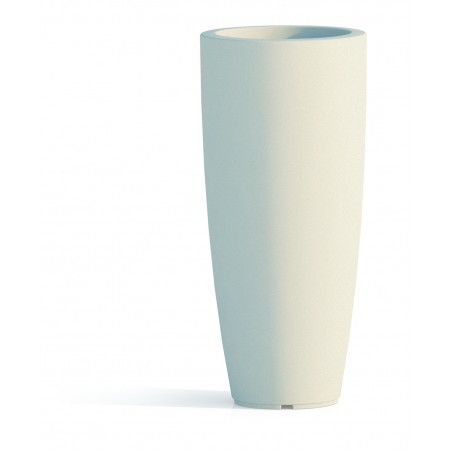 Vaso in Polimero Monacis Stilo Round Top Bianco - Ø 40 cm. - h 90 cm.