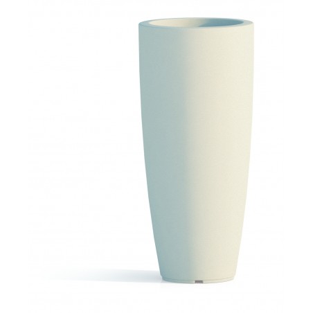 Vaso alto moderno di design Ø40 H90 in polimero ghiaccio resistente per interno ed esterno - Made in Italy - Monacis