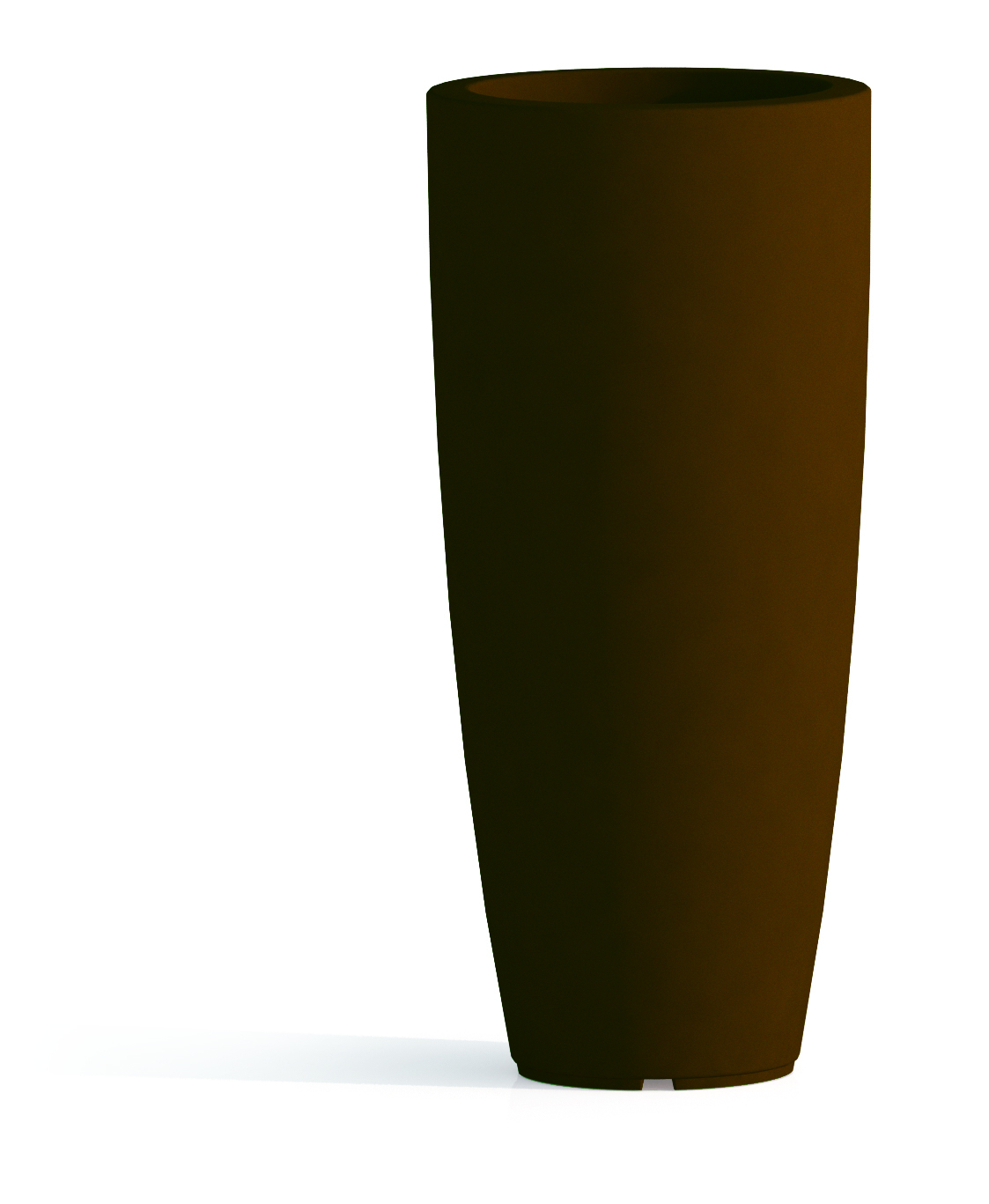 Vaso alto moderno di design 40 H90 in polimero marrone resistente per interno ed esterno - Made in Italy - Monacis