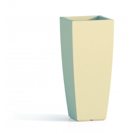 Polymer vase Monacis Stilo Square Ivory - cm 33 X 33 - h 70 cm.