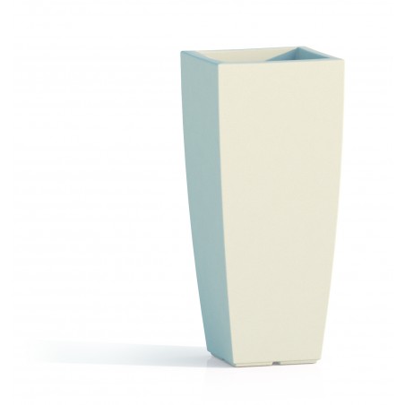 Vase Polymère Monacis Stilo Carré Blanc - cm 33 X 33 - h 70 cm.