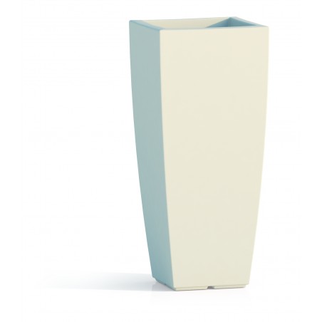 Vase Polymère Monacis Stilo Plateau Carré Blanc - cm 39 X 39 - h 90 cm.