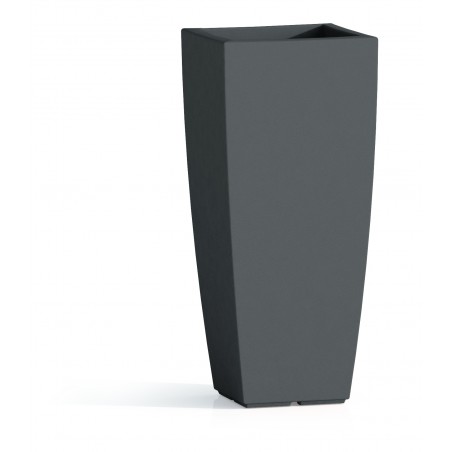 Polymer Vase Monacis Stilo Square Top Gray - cm 39 X 39 - h 90 cm.