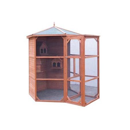 Hexagonal aviary - 235X235 + 98X65 cm