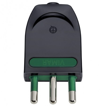 00204 Plug 2P+T16A Adjustable S17-Spb17 Black