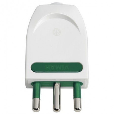 00204.B 2P+T16A orientable plug. S17-Spb17 White