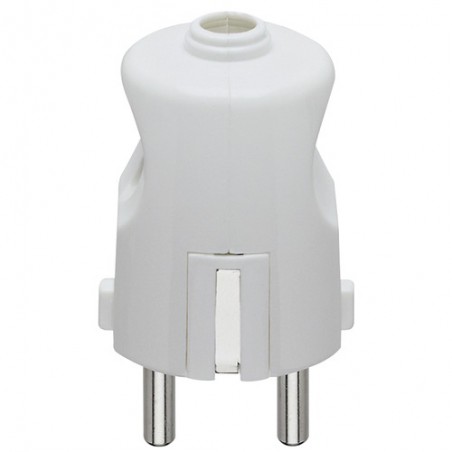 00230.B 2P+E 16A German Axial plug White