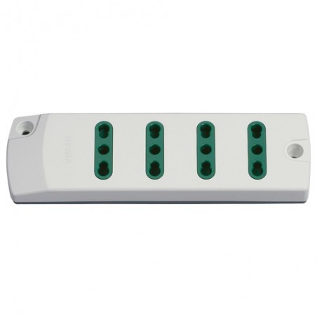 00404.Nc.B Multiple socket 4P17/11 White