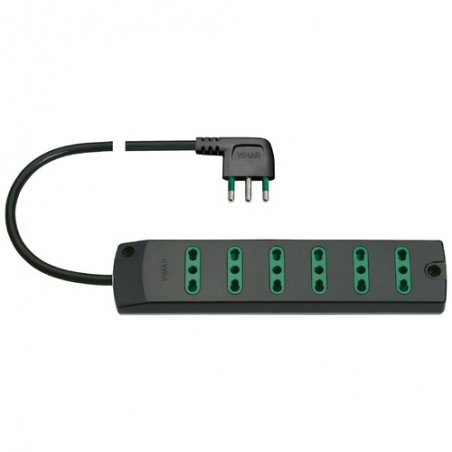 00406.Cc Multiple Socket 6P17/11+ S17 90° Black