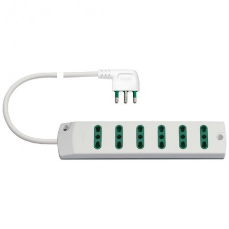 00406.Cc.B Multiple socket 6P17/11+ S17 90° White