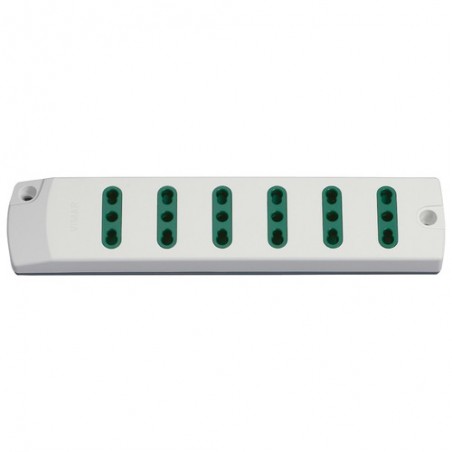 00406.Nc.B Multiple socket 6P17/11 White