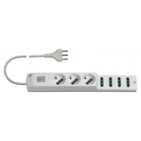 00425.C.B Multiple socket 3P30+4P17/11+Int.+S17 White