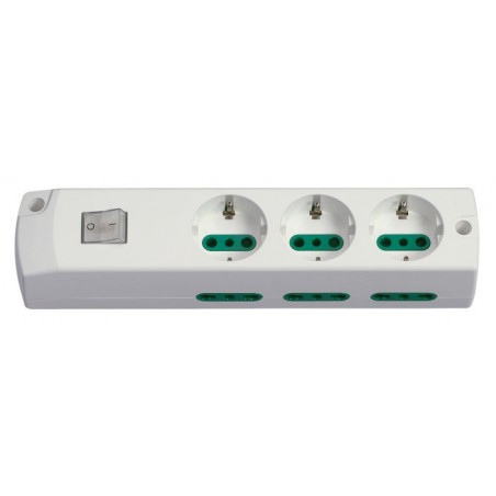 00437.B Multiple socket 3P30+6P17/11+Int. White