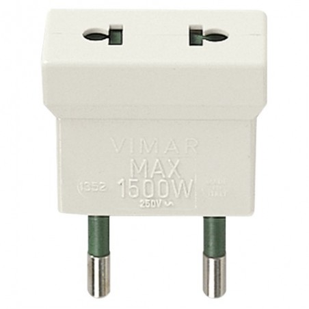 01352.B Adaptateur S10 - Usa+Eu Blanc