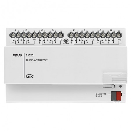 01525 Attuatore per 8 Tapparelle Knx