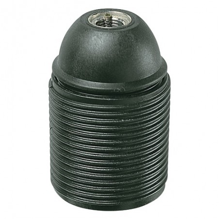 02107 Lampholder E27 M10X1 Cm/Thread. Black