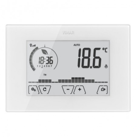 02911 Cronotermostato Touch Wifi Parete Bianco