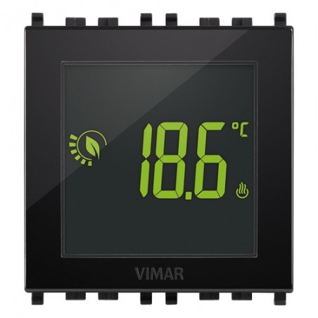 02950 Touch Thermostat 2M 120-230V Black