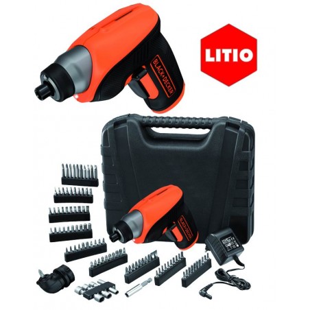 Screwdriver Black + Decker Lithium Svitaavvita Set-98 Cs3652Lka