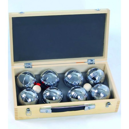 Bocce Petanca Blinky Set-2X4 Cassetta Legno pz.8 Gr. 720