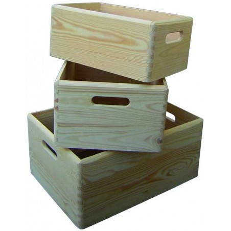 Wooden Box Blinky Garden Petunia Set 3 Pieces