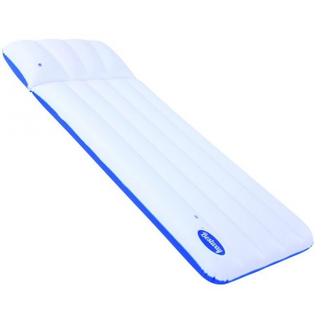 Bestway Matelas de Luxe Blanc/Bleu avec Oreiller 183X71 Cm