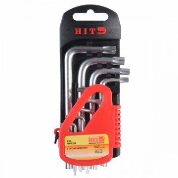 Chiavi Torx T10/T50 pz.9 con Foro Hit