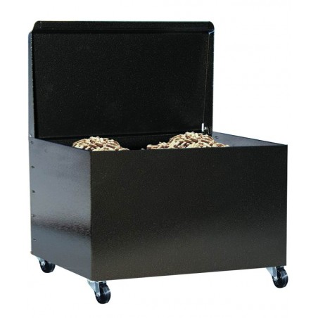 Porte-pellets fermé en acier 609 avec roues 50X43X57H