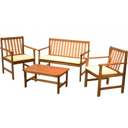 Set Arredo Giardino Vigor Mod. Enea in Legno 4 Pezzi