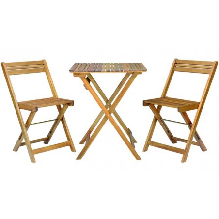 Set Arredo Giardino Vigor Mod. Ettore in Legno 3 Pezzi