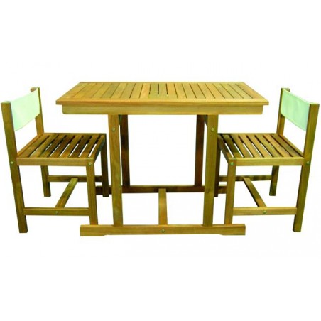 Ensemble de meubles de jardin Vigor modèle Priamo en bois 3 pièces