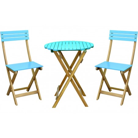 Vigor Garden Furniture Set Mod.Paride in Wood 3 Pieces