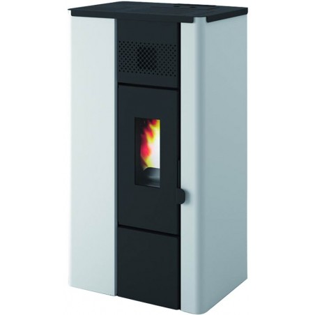 Poêle à Granulés Noa 6,3Kw Blanc Punto Fuoco Eva Calor