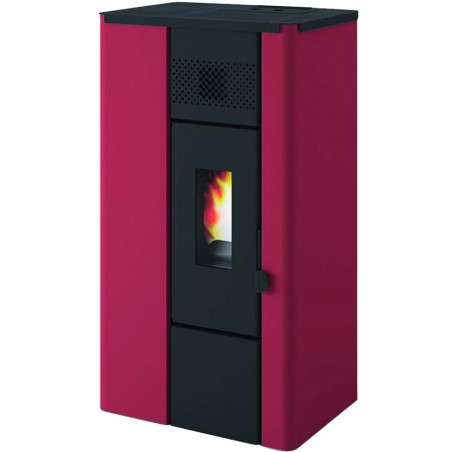 Pellet Stove Noa 6,3Kw Rosso Punto Fuoco Eva Calor