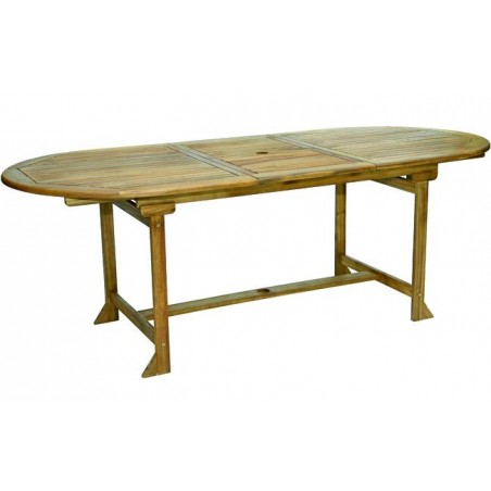 Table En Bois Vigor Modèle Zeus Ovale 160/210 Cm