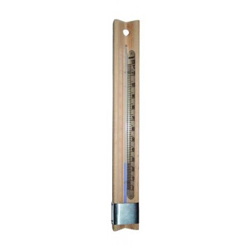 Thermomètre Base Bois Echelle Blinky 0-120°C 40X4 Cm