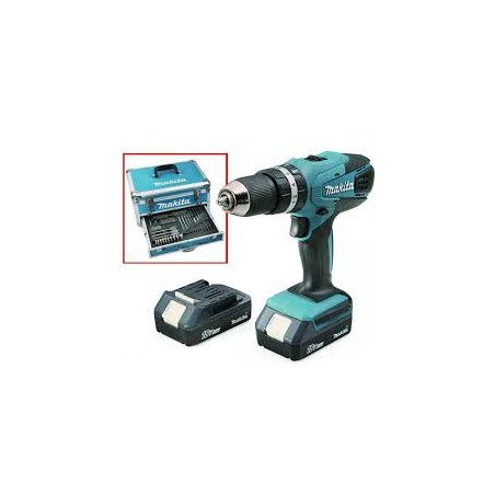 Perceuse Makita Batterie Hp457Dwex4 Lithium 2Batteries