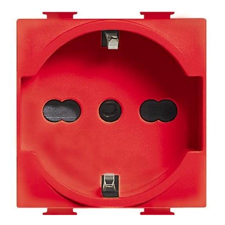 Prise Standard Allemande 10/16A 250V Rouge