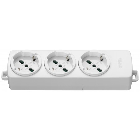 01287.NC.B Multiple Mobile Socket 3 Ivory Outputs