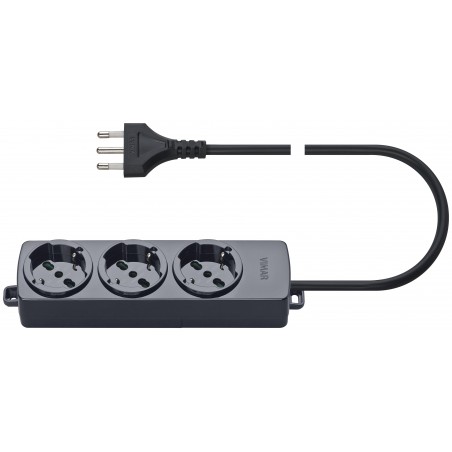 01290.CC Multiple socket 3Universal + Black cable