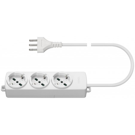 01290.CC.B Multiple socket 3Universal + Ivory cable