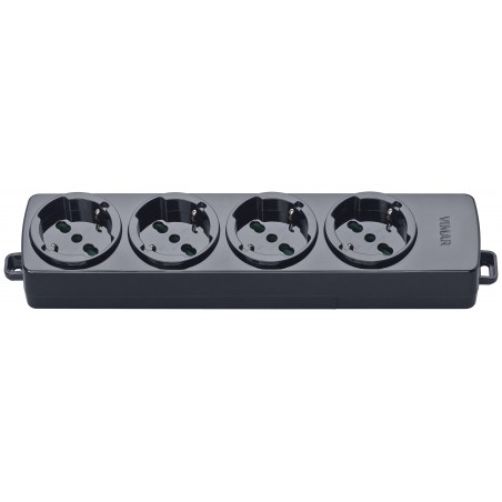 01291.NC Multisocket 4Universal Black