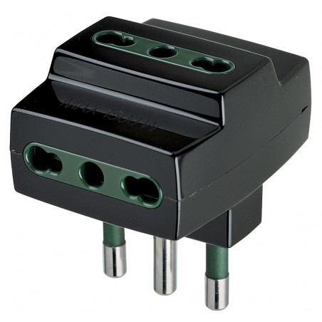 00321 Adattatore Multiplo Sicury S17+3P17/11 Nero