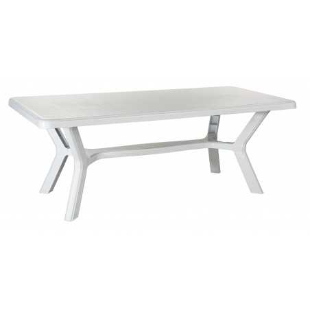 Table rectangulaire blanche Corfù 200x95x73H cm