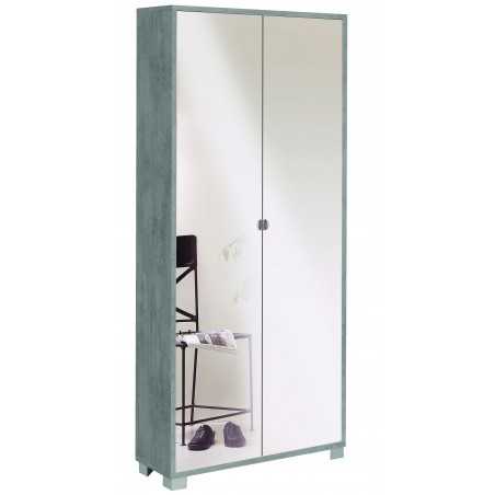 Armoire Sarmog avec 2 portes miroir