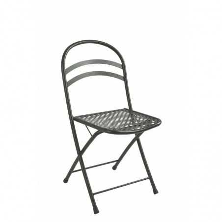 Set of 2 Flipper Chairs in Anthracite Folding Steel